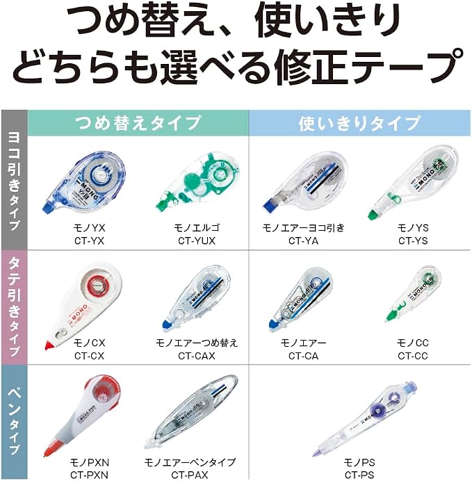 Tombow KCB-325 Pencil Correction Tape MONO Mono CC 4.2mm 3 Pieces