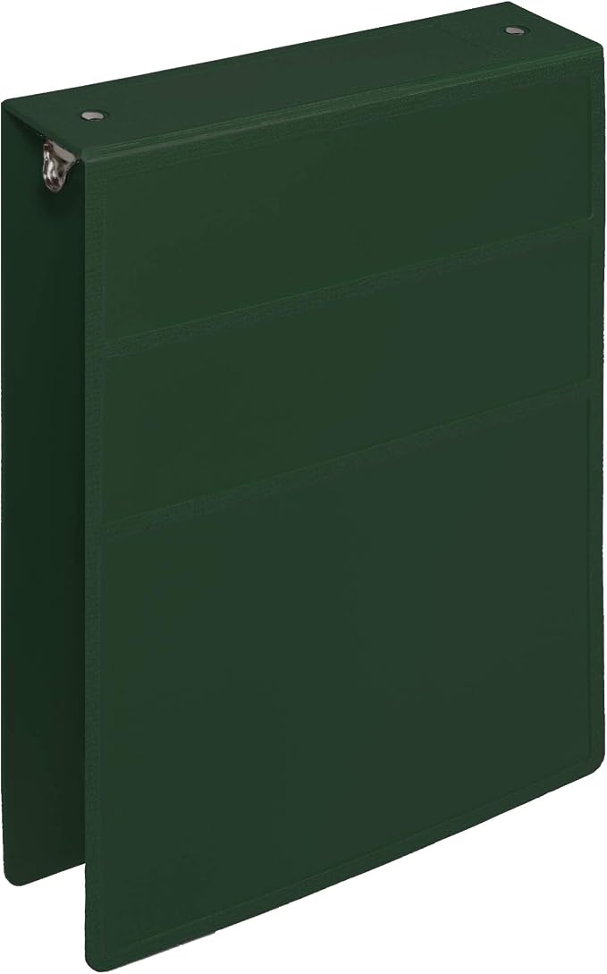 Carstens 2-Inch Heavy Duty 3-Ring Binder - Top Opening, Forest Green, Durable Plastic, Precision No-Gap Rings, Waterproof Cover, No Pockets, Holds 300 Letter Sheets, BPA-Free, Made in USA (5870-3R)