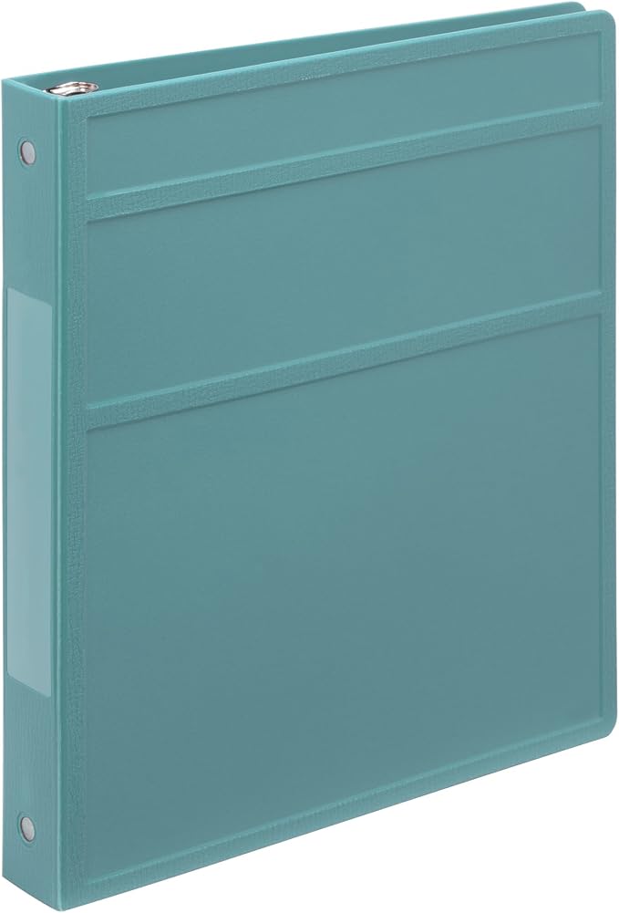 Carstens 1-Inch Heavy Duty 3-Ring Binder - Side Opening, Powder Blue, Durable Plastic, No-Gap Rings, Waterproof Cover No Pockets, Holds 125 US Letter Sheets, BPA-Free, Made in USA (8704-3R) Case of 18