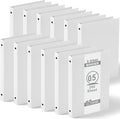 Henoyso 12 Pcs 0.5 Inch Mini 3 Ring Binders Fits 5.5" x 8.5" Paper, Holds(Capacity 140 Sheets), Plastic Flexible Three Round Rings Small White A5 Binders Bulk for School, Office Use, Photo Album