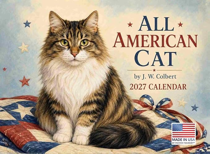 All American Cat Calendar 2027 Monthly Wall Calender 12 Month