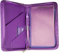 Zippered Small Padfolio in Coordinated Purple