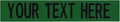 Custom Uniform Name Tapes Solid Colors. Kelly Green Fabric, 5 Inch Sew on