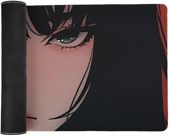 Aesthetic Japanese Anime Girl Samurai Woman Gaming Mousepad Large Non-Slip Rubber Desk Mat Keyboard Computer Pad for Home Office 40x90cm