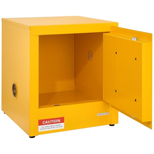 VEVOR Flammable Cabinet 17" x 17" x 18", Galvanized Steel Safety Cabinet, Adjustable Shelf Flammable Storage Cabinet, for Commercial Industrial and Home Use: Industrial & Scientific