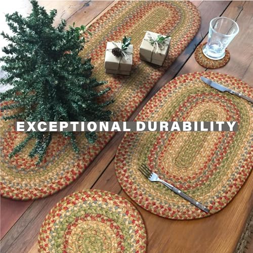 Homespice Azalea Braided Trivets Ideal as Pot Holders, Round 8" Set of 6