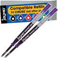 Replacement for Cross Slim 8910 - Gel Rolling Ball Pen Refill - 2 Purple