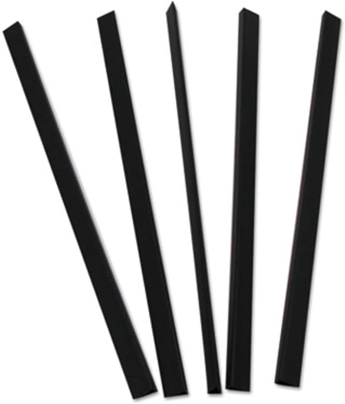 C-Line Slide 'N Grip Binding Bars, 40-Sheet Capacity, 11 x 0.25, Black, 100/Box