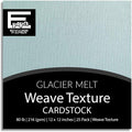 Glacier Melt—12x12 Textured Cardstock | 80lb Textured Blue Scrapbook Paper | Premium Cardstock for Cricut Cutting | 25 Sheets
