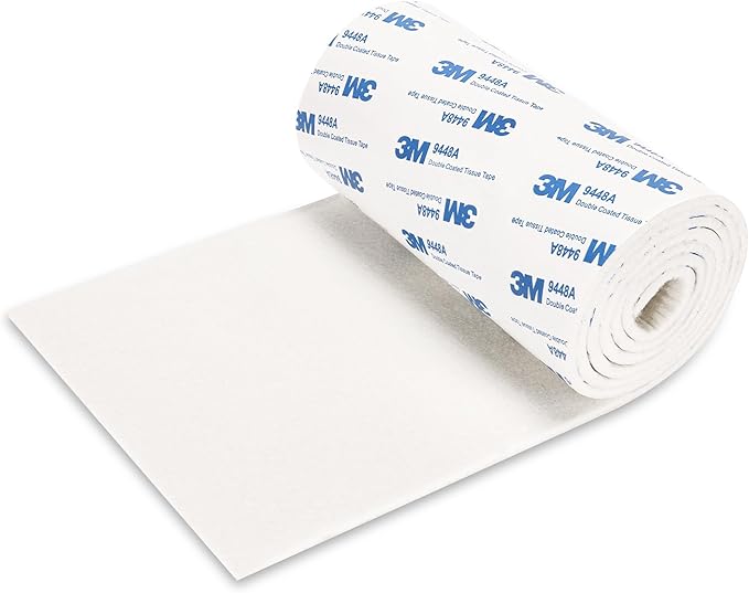 Felt Furniture Pads, Non Slip Self Adhesive Cuttable Felt Tape White Heavy Duty Felts Strip Roll for Protecting Hardwood Floors Chair Wall Protector (40 x 5 x 0.12 Inch)