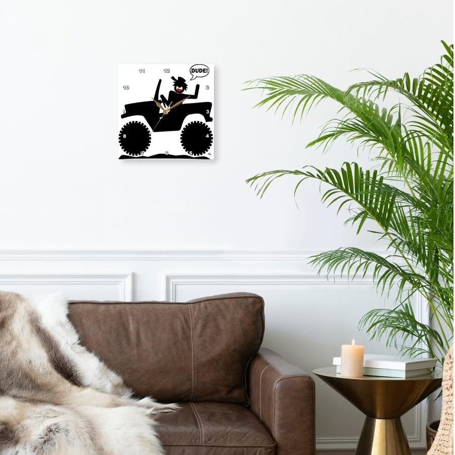3dRose Wall Clock Silent - 10 inch - CAR Dude Image 1 - SCREAMNJIMMY Cars