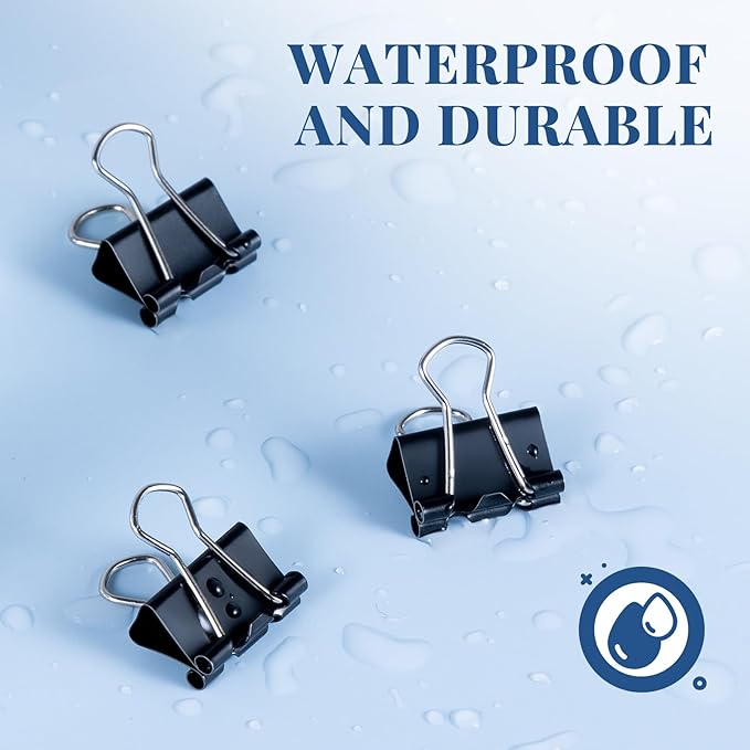Small Binder Clips Bulk 864 PCS - Mini Binder Clips 15mm Paper Clip 5/8 Inch Paper Clamps, Micro Black Metal Binding Paperwork Clamp, School Teachers Office Supplies