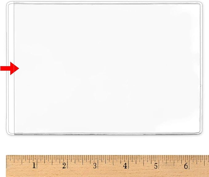 StoreSMART - 4" x 6" - Non-Adhesive Plastic Vinyl Pocket - Photo Sized - Open Short Side - 50 Pack - PE1888S-50
