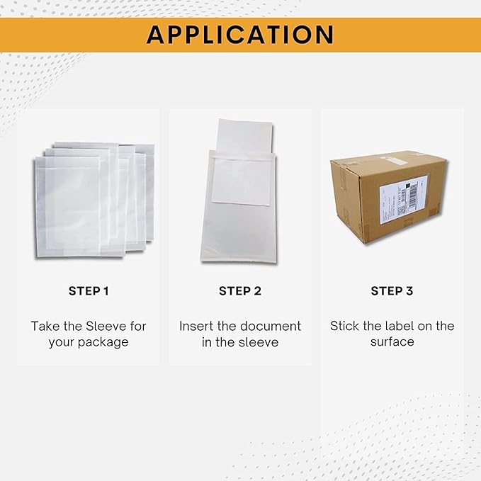 5000 Pack 6"x9" Shipping Label Sleeves – Clear Self-Adhesive Packing Slip Pouches, Waterproof Packing List Envelopes – Ideal for Shipping Documents, Mailing Labels, Invoices & Packing Slips
