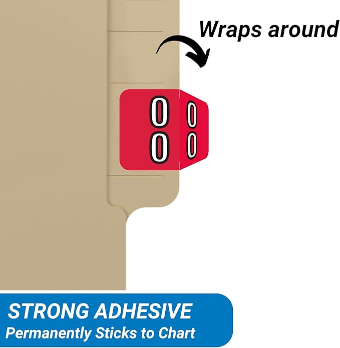 Doctor Stuff - File Folder Labels, Terminal Digit Filing, Consecutive Double Digit Numbers 30-39, Barkley FDDBM Match - BXDM Series Chart Stickers, Gold, 1" x 1-1/2", 500/Roll