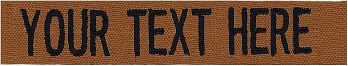 Custom Uniform Name Tapes Solid Colors. Rusty Brown Fabric, 5 Inch Hook Fastener (Uniform Ready Fastener)