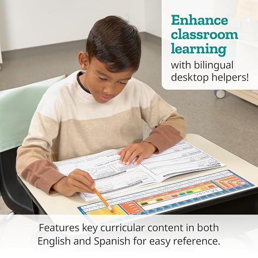 Really Good Stuff Dual Language Desktop Helpers Intermediate, Vinyl