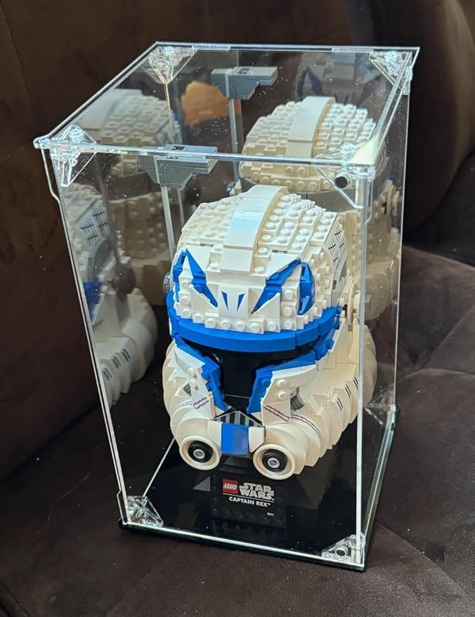 Acrylic Display Case Clear Action Figure Display Case with Mirrored Back, Dustproof Protection Display Box Alternative Glass Case for Collectibles Figures Models Doll Toys (6x6x10 inch; 15x15x25 cm)