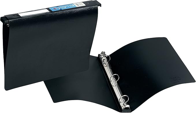Avery Hanging Storage 3 Ring Binder, 1" Round Rings, 1 Black Binder | For Everyday School, Home and Office Use, Built-In Hangers for Standard Files, Spine Label Holder, Non-Stick Print Protection