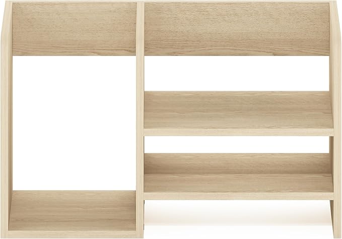 Furinno Hermite Wood Desktop Book and Home Office Supplies Storage Organizer, Bauhaus Oak