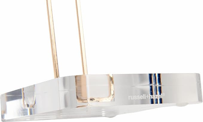 russell+hazel Acrylic Headphone Stand with Gold Hardware, Clear | Displays and stores headphones on a crystal-clear acrylic stand. Gold-toned hardware & polished edges dress up any workspace.