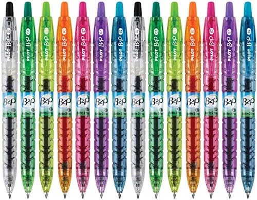 PILOT B2P Colors Gel Pen, Fine Point 0.7mm, Assorted Colors, 14-Pack