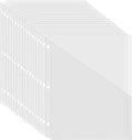 Binditek 50 Pack Clear Slash File Jackets with 3 Holes, Letter Size | Binder Pocket Folders, Fits 8.5 x 11 Inch Documents, Transparent Design, Paper Organization for Office and Classroom