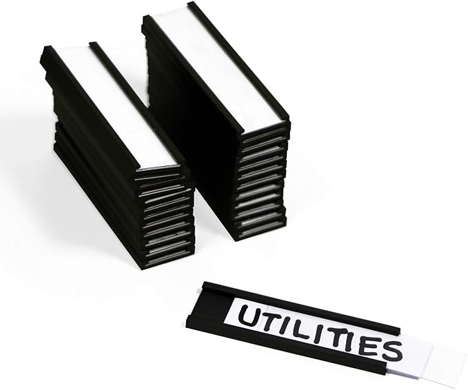 SmartSign Pack of 25 Magnetic 'C' Channel Label Holders | 0.5" x 2"