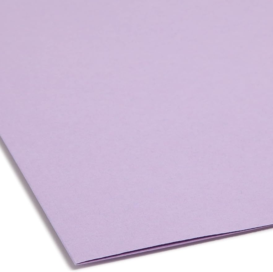 Smead Fastener File Folder, 2 Fasteners, Reinforced 1/3-Cut Tab, Legal Size, Lavender, 50 per Box (17440) (Pack of 1)