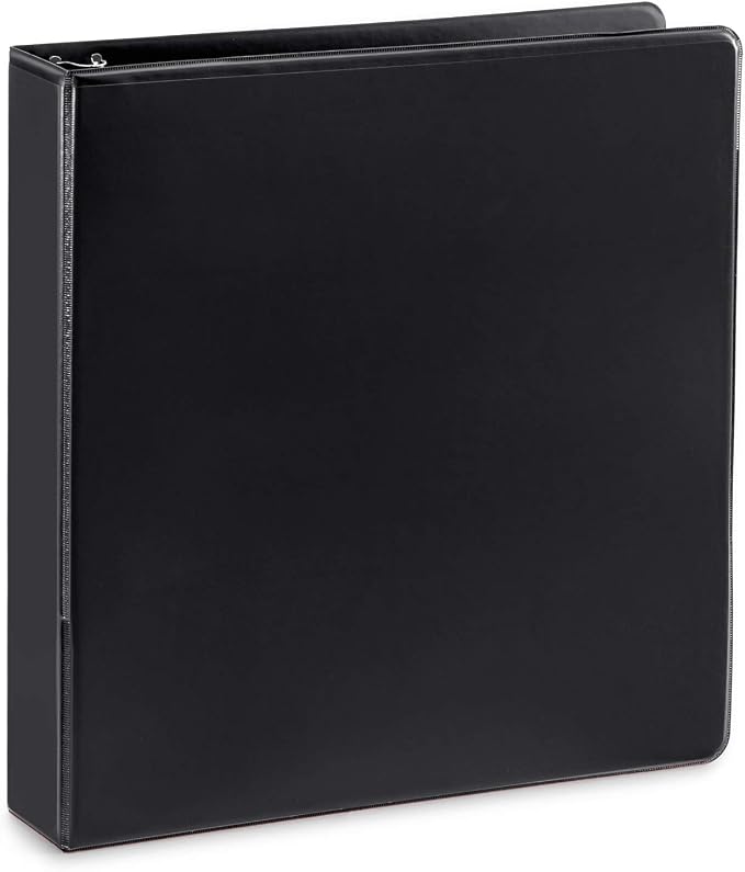 4 Pack 1.5 inch 3 Ring Binders, Rugged Design for Home, Office, and School, Designed for of 8.5 Inch x 11 Inch Paper, Black, Navy, Red, Green, 4 Binder Assorted Pack, Made in USA