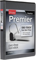 Cardinal 10301 Easy-Open ClearVue Locking Slant-D Binder, 1-Inch Cap, 11 x 8 1/2, Black