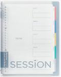 Maruman Session 26-Ring Binder, 5 Tab Dividers, B5, 7.17"x10.12", Clear | Flexible Translucent Cover, Holds Up To 120 Sheets, Erasable Tabs, Storage Pocket, For Loose-Leaf Organization, Made in Japan
