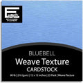 BLUEBELL—12x12 Textured Cardstock | 80lb Textured Blue Scrapbook Paper | Premium Cardstock for Cricut Cutting | 25 Sheets