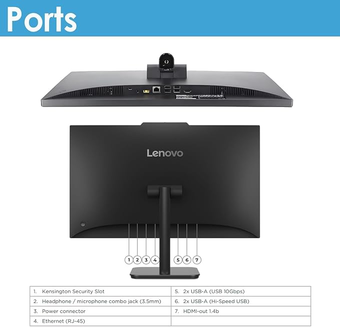 Lenovo 24" All-in-One Desktop Computer | Intel Core i3-N305 (8 Cores, Beat i5-1140G7) | 16GB RAM, 1TB SSD | WiFi 6 | UHD Graphics | Stunning IPS FHD Display, Lifetime Office 365 for Web