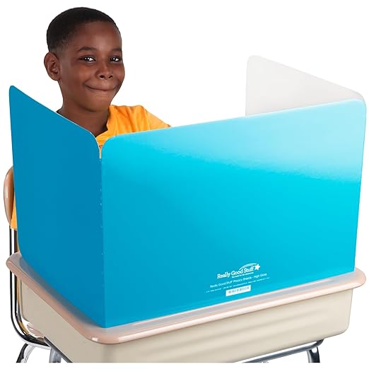 Really Good Stuff Large Privacy Shield, Set of 12, Turquoise Glossy