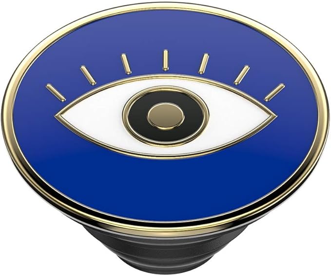 PopSockets Adhesive Phone Grip, Holder- Enamel Evil Eye | Secure Comfortable Hold, Anti-Drop, Kickstand, Enamel, Designs, Electronic Accessories, For iPad/Kindle/iPhone/Android
