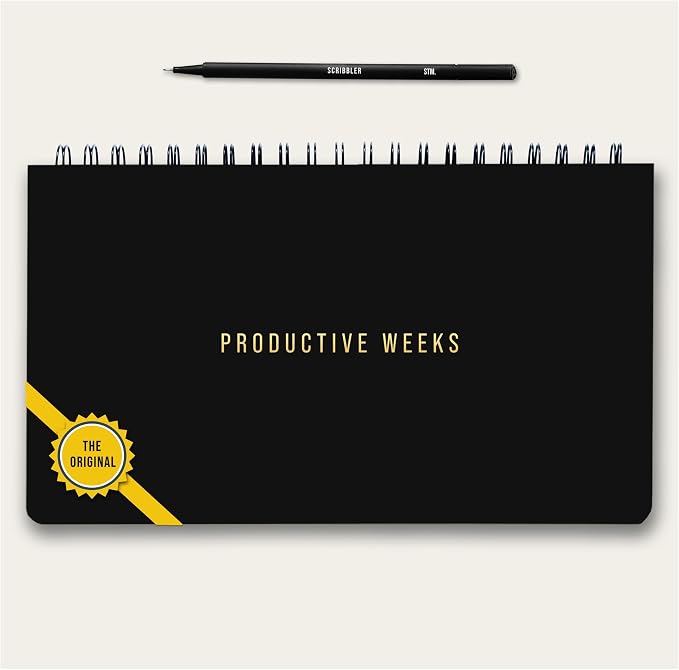 Undated Weekly Planner 2026 | Daily Agenda To Do List Notepad Day Planner Notebook | Monthly School Task, Work Schedule Planners | Yearly Horizontal Calendar Spiral Desk Organizer | Ver 1