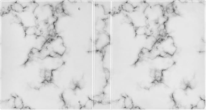 Marble Grey White Decorative 3 Ring Binder 1.5 Inch Large View Binders with Pockets File Organizer for Office College School, 2 Pack