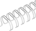Double Loop Binding Wires for Students and Coworkers, 50 Pack Twin Loop Wire Binder Combs Spines for Booking Letter Size and Binding-Machines (50P, 2:1 Pitch, Silver, 7/8 Inch (200 Sheet Capacity))