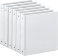 SUIN 1-inch 3 Ring Binder with 2 Pockets, Clear Customizable View Binders for US Letter Size 8.5'' x 11'', PVC Free, 1'' Binder for Office, Home, and School, White, 6 Pack