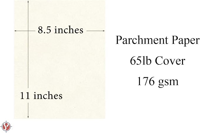 New White Stationery Parchment Recycled Paper | 65Lb Cover Cardstock | 8.5” x 11” Inches | 50 Sheets Per Pack