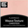 Flamingo—12x12 Textured Cardstock | 80lb Textured Pink Scrapbook Paper | Premium Cardstock for Cricut Cutting | 25 Sheets