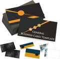 Custom Business Cards Personalized Business Cards for Small Business 300gsm Matte Paper Front & Back Sides Printed 3.5" x 2" - General Template