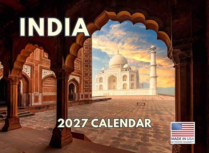 India Calendar 2027 Monthly Wall Calender 12 Month
