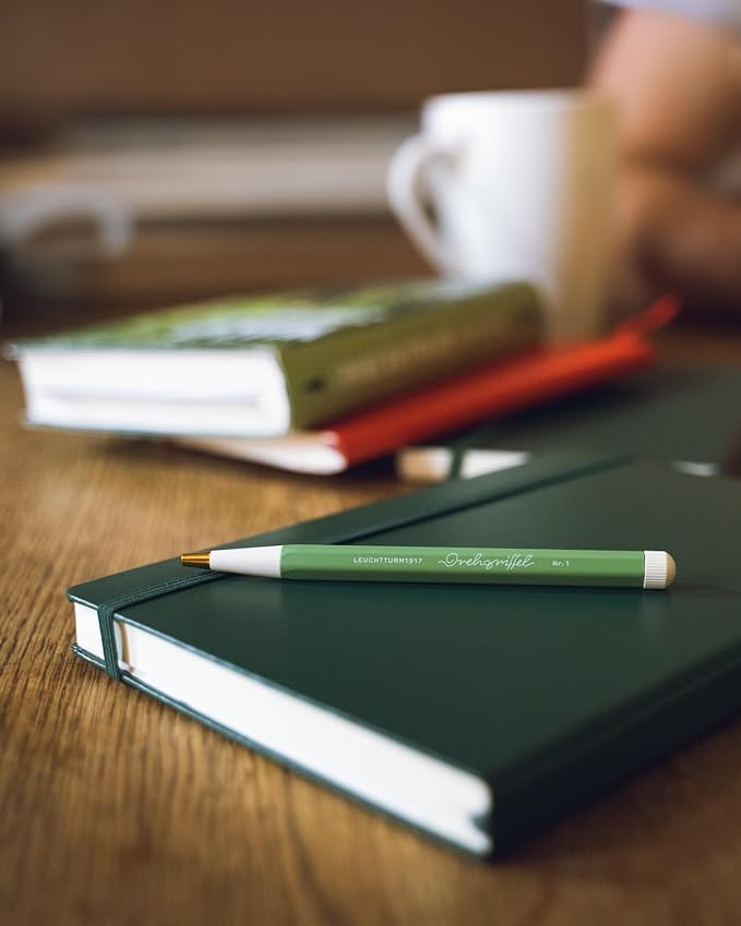 LEUCHTTURM1917 - Drehgriffel Writing Pen (Sage) - Ballpoint Pen with Royal Blue Ink Included