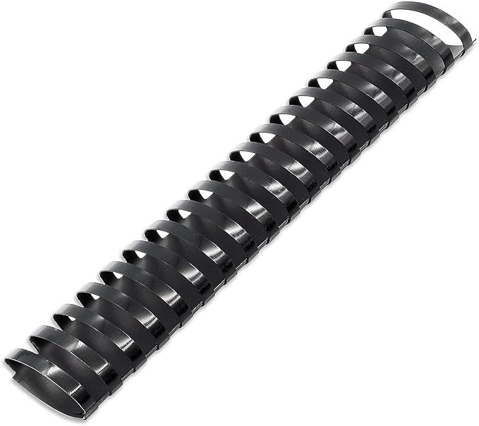 Binditek Plastic Binding Comb Spines, 1-1/2 Inch, 19 Ring, Black, 50 Pack | Plastic Binding Combs, 1-1/2 Inch Diameter, 310 Sheet Capacity, for Letter Size, for Students and Coworkers