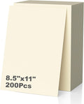 200 Sheets of Cardstock 8.5 x 11, Heavyweight Cover Cream Cardstock Printer Paper 8.5 x 11, 190 gsm Ivory Card Stock Paper for Wedding Invitations, Elegant Stationery, Scrapbooking & DIY Crafts
