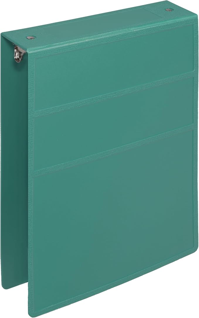 Carstens 2-Inch Heavy Duty 3-Ring Binder - Top Opening, Teal, Durable Plastic, No-Gap Rings, Waterproof Cover, No Pockets, Holds 300 US Letter Sheets, BPA-Free, Made in USA (5872-3R), Case of 16