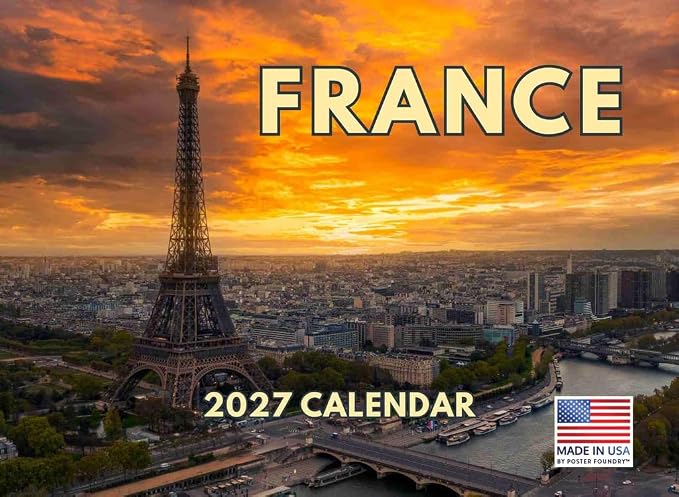 France Calendar 2027 Monthly Wall Calender 12 Month