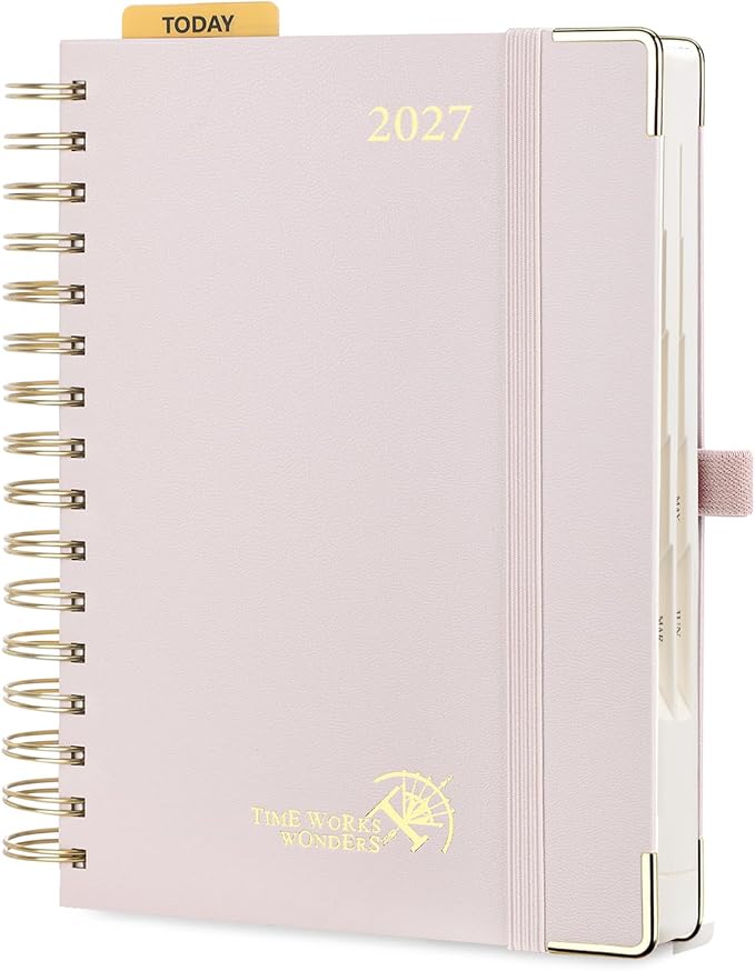 POPRUN 2027 Daily Planner One Page Per Day, 5.75" x 8.5" Calendar Book